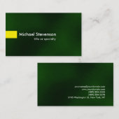 Groene Gele Moderne Unieke Consultant Visitekaartje (Voorkant / Achterkant)