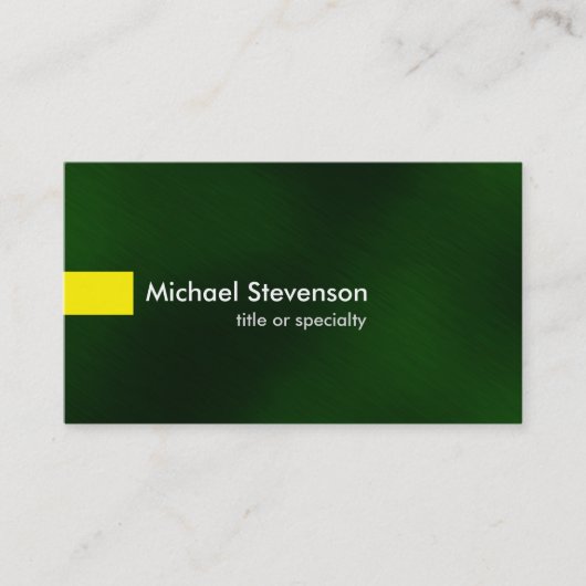 Groene Gele Moderne Unieke Consultant Visitekaartje (Voorkant)