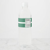 Groene & Gele Persoonlijke Afstuderen Waterfles Etiket (Achterkant)
