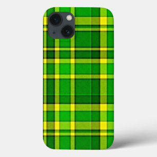Groene Gele Pset Tartan iPhone 13 Hoesje
