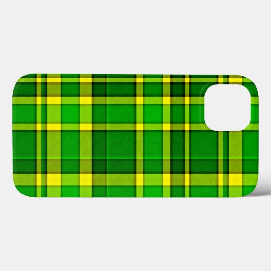 Groene Gele Pset Tartan Case-Mate iPhone Case (Achterkant (horizontaal))