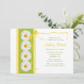 Groene Gele Shasta Daisy Bridal Shower Kaart (Staand voorkant)
