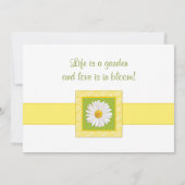 Groene Gele Shasta Daisy Bridal Shower Kaart (Achterkant)