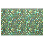 Groene gele vierkant patroonmozaïekdruk stof (Fat Quarter)