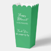 Groene Gelukkig Met Pensione Fijn Dat Je Even Lang Bedankdoosjes (Voorkant)