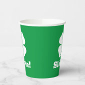 Groene gelukkige klaver op papier voor St Patrick' Papieren Bekers (Links)