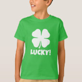 Groene gelukkige klaver St Patricks Day T-shirt vo (Voorkant)