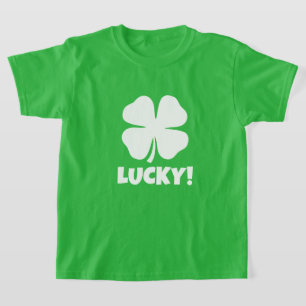 Groene gelukkige klaver St Patricks Day T-shirt vo