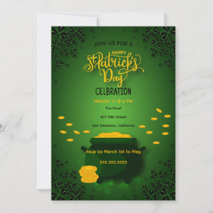 Groene Gelukkige St. Patrick-viering Gouden Pot Kaart
