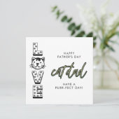 Groene gelukkige Vaderdag van de kattenoogst Kaart (Staand voorkant)