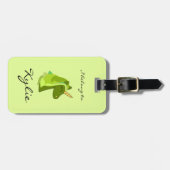 Groene geluks eenhoorn bagagelabel (Voorkant horizontaal)