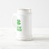 Groene geluks klaver grappige St Patrick's Day Bierpul (Voorkant links)