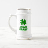 Groene geluks klaver grappige St Patrick's Day Bierpul (Links)