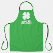 Groene geluks klaver grappige St Patrick's Day Schort (Voorkant)