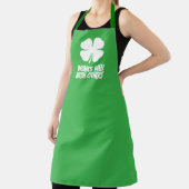 Groene geluks klaver grappige St Patrick's Day Schort (Insitu)
