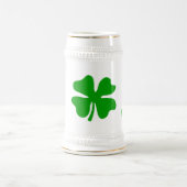 Groene geluks shamrock grappige St Patrick's Day Bierpul (Center)