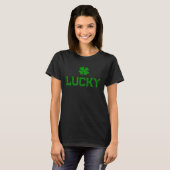 Groene geluksklaver St Pat's Day t shirt (Voorkant volledig)