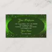 Groene gemarmerde patroonkoepelaar Glitter Stars M Visitekaartje (Achterkant)