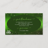 Groene gemarmerde patroonstaartroep met Logo Visitekaartje (Achterkant)