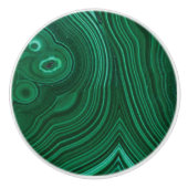 Groene gemstone malachite keramische knop (Voorkant)