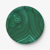 Groene gemstone malachite papieren bordje (Voorkant)