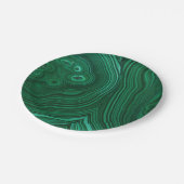 Groene gemstone malachite papieren bordje (Gekanteld)
