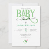 GROENE GENDERNEUTRALE BABY SHOWER MET PACIFIER KAART (Voorkant)