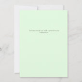 GROENE GENDERNEUTRALE BABY SHOWER MET PACIFIER KAART (Achterkant)