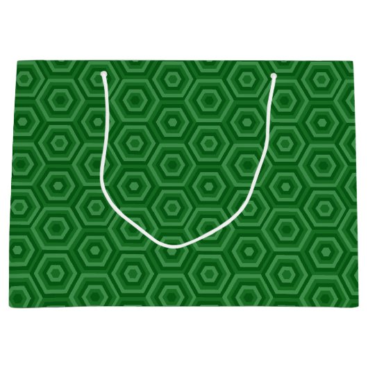 Groene geneste hexagons grote cadeautas (Voorkant)