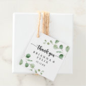 Groene genot eucalyptus bruiloft bedankjes labels (In situ)