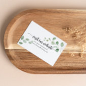 Groene genot Eucalyptus bruiloft website Informatiekaartje