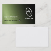 Groene Geoglyph Cosmic Egg Symbol Logo Visitekaartje (Voorkant / Achterkant)