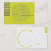 Groene Geometric - Chubby Visitekaartje (Voorkant / Achterkant)