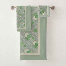 Groene geometrie 1915 Hannah Borger Overbeck Bad Handdoek
