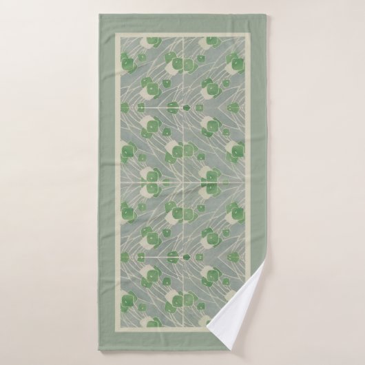 Groene geometrie 1915 Hannah Borger Overbeck Badhanddoek (Badhanddoek)