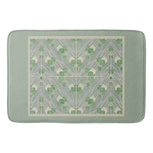 Groene geometrie 1915 Hannah Borger Overbeck Badmat (Voorkant)