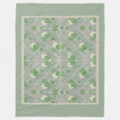 Groene geometrie 1915 Hannah Borger Overbeck Fleece Deken (Voorkant)