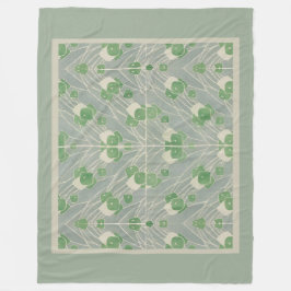 Groene geometrie 1915 Hannah Borger Overbeck Fleece Deken
