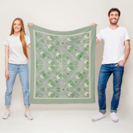 Groene geometrie 1915 Hannah Borger Overbeck Fleece Deken