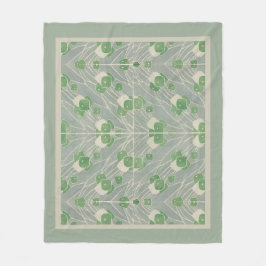 Groene geometrie 1915 Hannah Borger Overbeck Fleece Deken