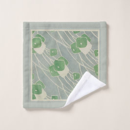 Groene geometrie 1915 Hannah Borger Overbeck Washandje