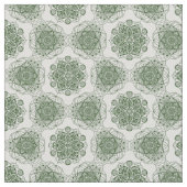 Groene Geometrie Mandala Stof (Close Up)