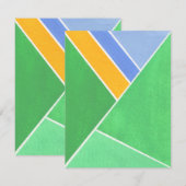 Groene geometrie notitiekaartje (Voorkant / Achterkant)