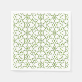 Groene geometrie servet