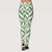 Groene geometrisch leggings (Achterkant)