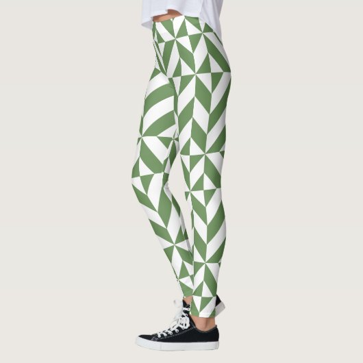 Groene geometrisch leggings (Links)