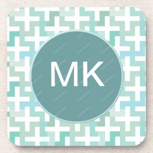 Groene Geometrisch van Seafoam Drankjes Onderzetter