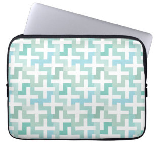 Groene Geometrisch van Seafoam Laptop Sleeve