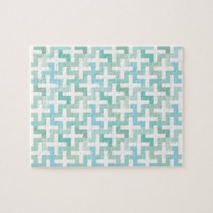 Groene Geometrisch van Seafoam Legpuzzel