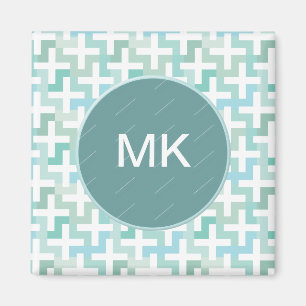 Groene Geometrisch van Seafoam Magneet